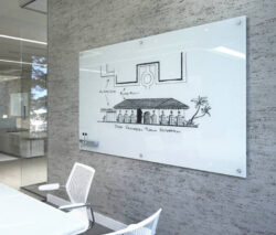 White Contemporary Modern Glass Board