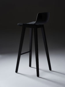 Black Wood Barstool