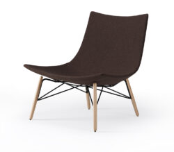 Retro Modern Brown Scoop Chair