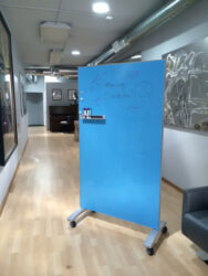 Blue Glass Mobile Marker Board