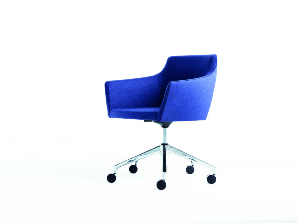 Blue_retro_modern_chrome_chair-on_wheels