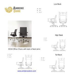 CC34 Chair Dimension