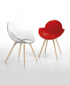 Clear Transparent Wood Side Chair