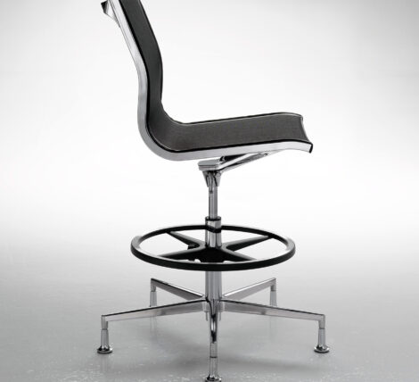 Exquisite Mesh Chrome Drafting Stool