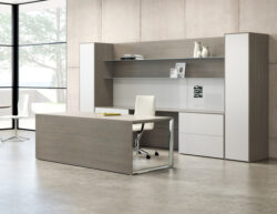 Contemporary Grey Wood Desk