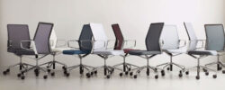 modern colorful mesh back sleek conference and desk chairs
