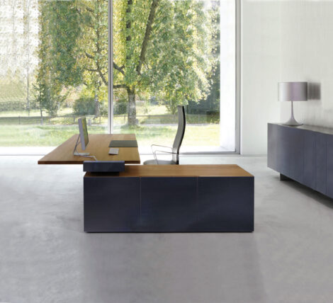 Executive Contemporary Fine Wood Executive Desk