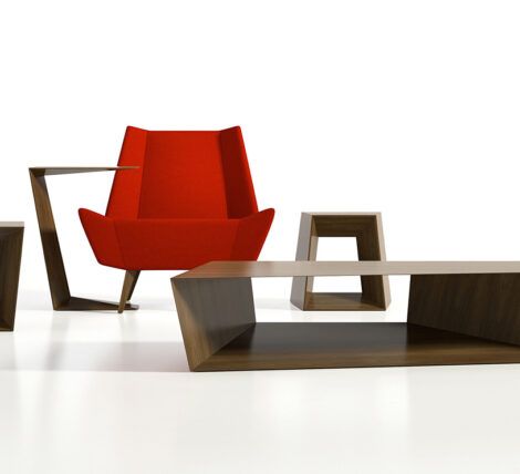 Retro Modern Angular Wood Low Tables