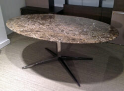 Oval Stone Pedestal Table