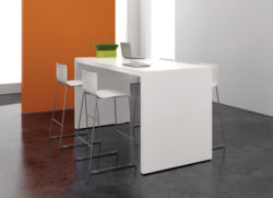 premium white laminate standing table