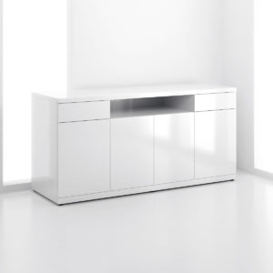 White Modern Buffet Credenza