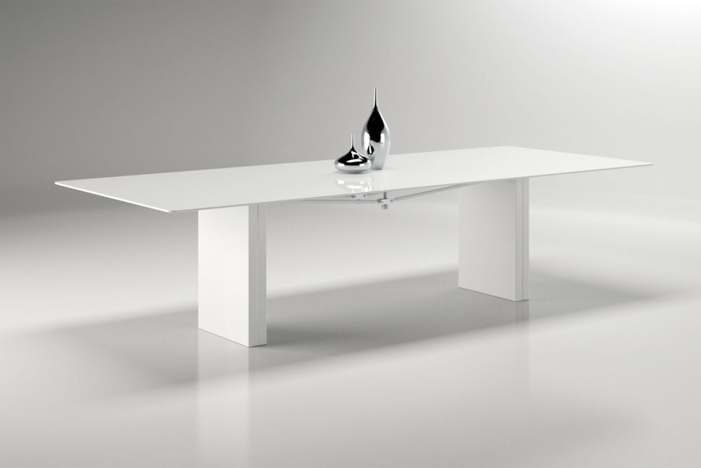White Modern Rectangular Table
