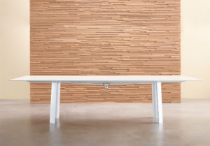 White Glass White Metal Table