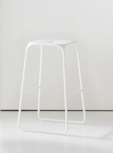white metal contemporary counter stool