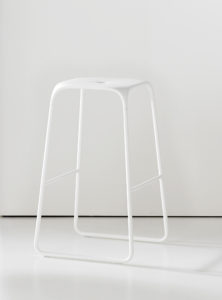 white metal contemporary counter stool