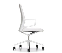 White Thin Profile Contemporary Chair