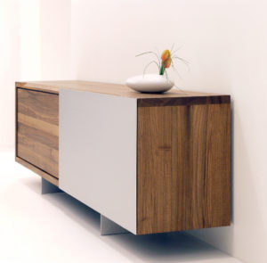 Wood Premium Modern Credenza sliding aluminum door