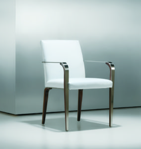 Fine Modern Metal Wood Side Chair