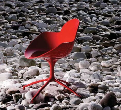 Glossy Red Modern Chair