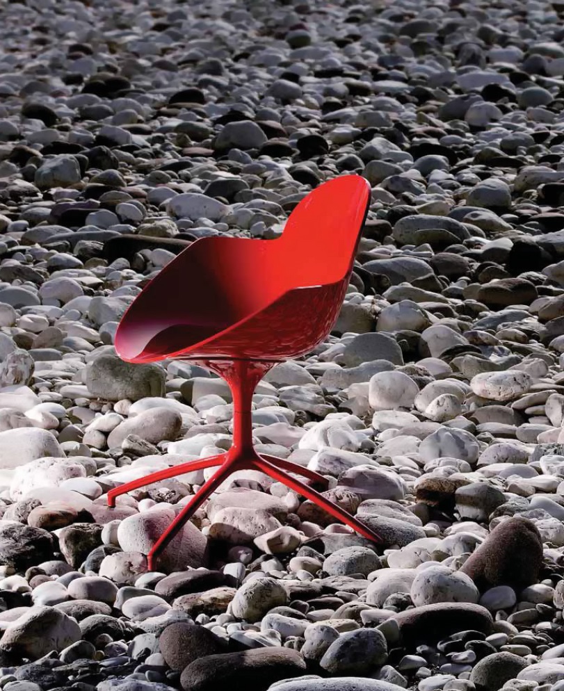 Glossy Red Modern Chair