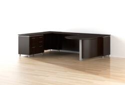 Executive Black Wood P Top Desk