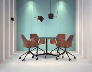 ultra modern contemporary black meeting table and chairs