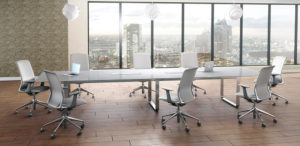 Large Metal Conference Table