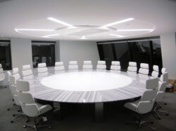 stunning luxury grand round boardroom stone table
