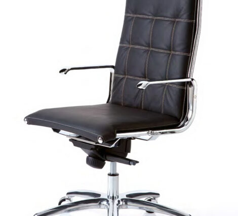 luxury home office executive leather chrome highjack desk chair