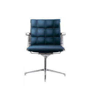 Luxurious Mod Chrome Leather Chair for office home and executive offices