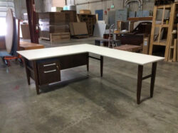 New Retro Modern white espresso wood desk