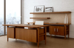 Retro Modern Contemporary Wood Desk