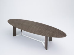 Ultra Modern Oval Wood Table