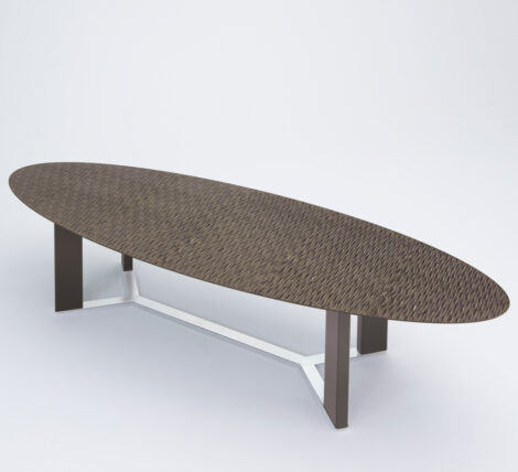 Ultra Modern Oval Wood Table