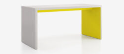 White Yellow Standing Table
