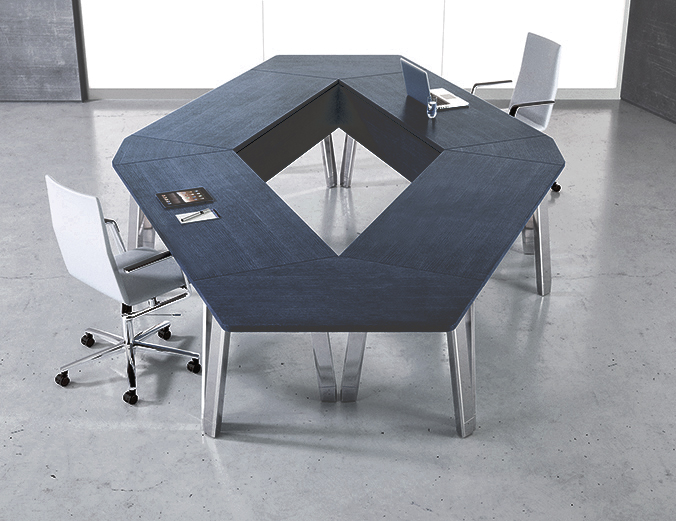 Modern_metal_diamond_tables Ambience Doré