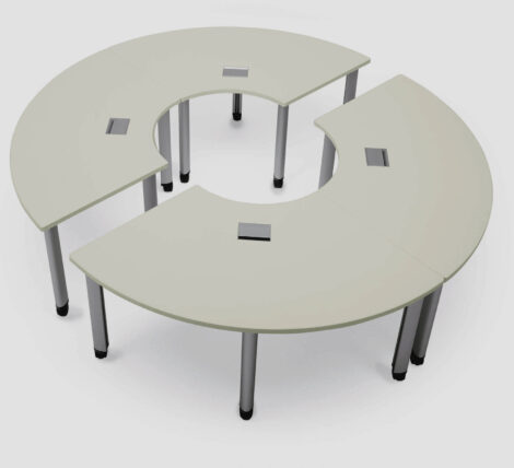 Round Mobile Table Archives Ambience Doré, Round Computer Tables