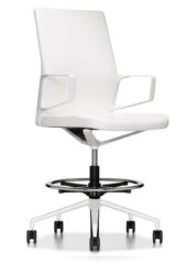 White Modern Premium Executive Drafting Chair