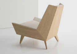 spectacular wood modern club lounge chair