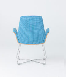 Back View Blue Wire Chair