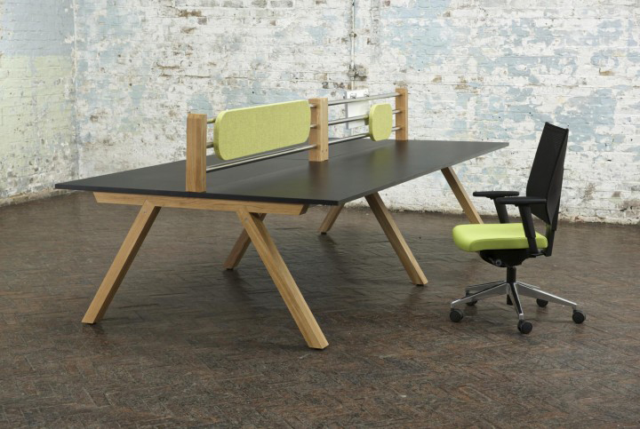Collaborative Open Space Black Office Table Ambience Dore