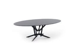 Black extraordinaire structure modern ellipse table