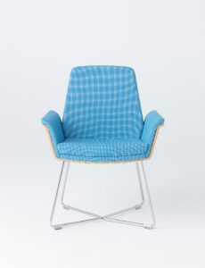 Blue Mod Wire Side Chair