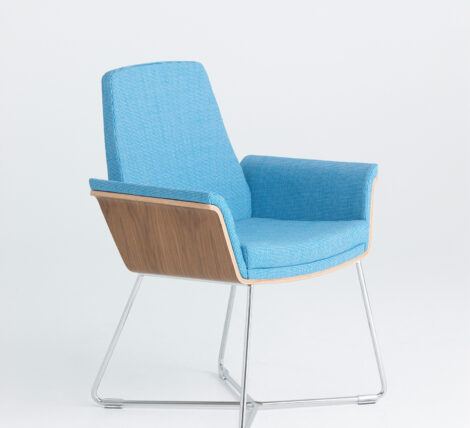 Blue Retro Wire Mod Chair