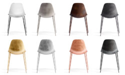 Extraordinaire side chairs with leaf finishes