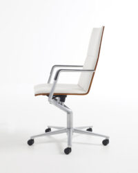 Cobo Wood Metal White Chair