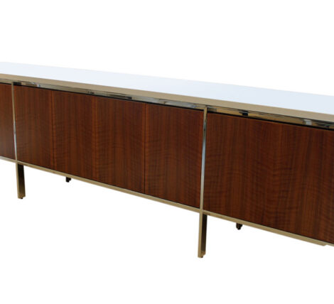 Fine Wood Chrome white top Premium Credenza