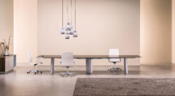 contemporary aluminum wood large conference table