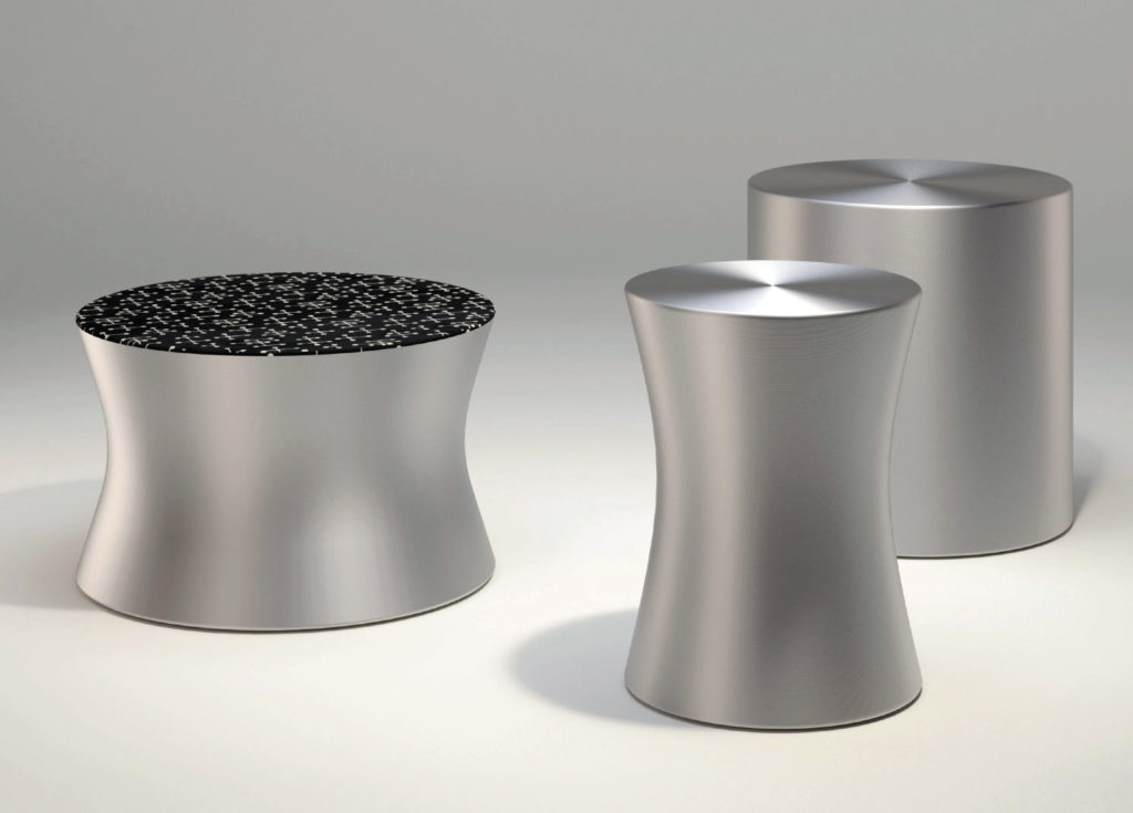 Black Metal Round Table - Ambience Doré