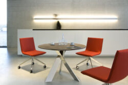Modern chrome table and chairs